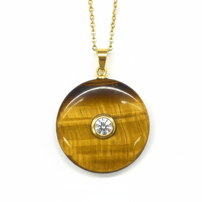 Tiger Eye Healing Crystal Pendant
