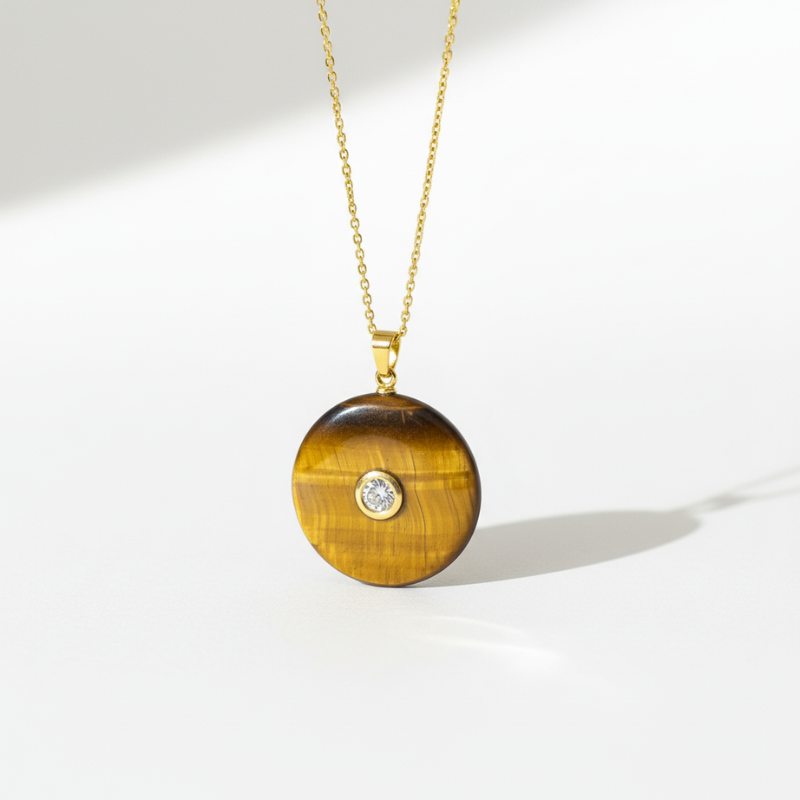 Tiger Eye Healing Crystal Pendant