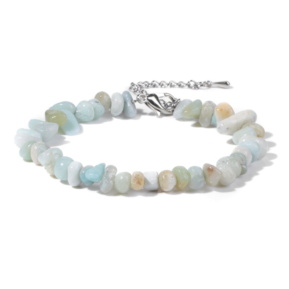 Natural Amazonite Chip Bracelet