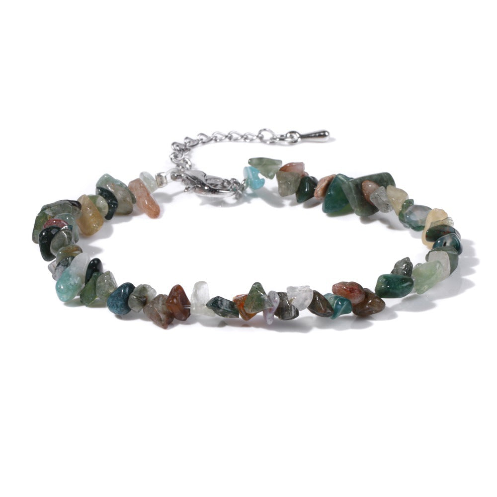 Natural Mixed Agate Chip Bracelet