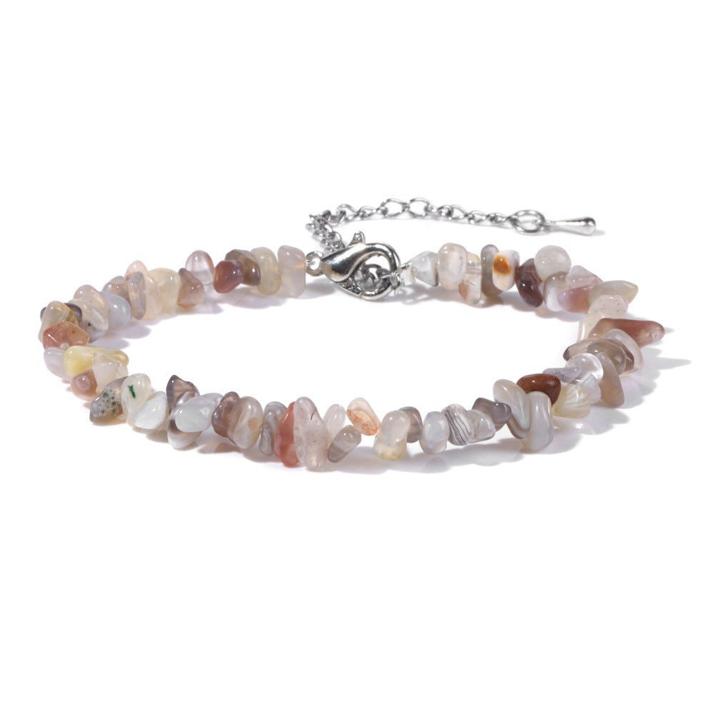 Natural Mixed Crystal Chip Bracelet