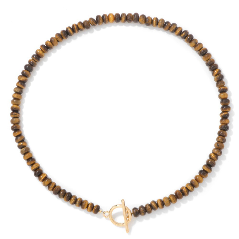 Natural Tiger's Eye Beaded Necklace